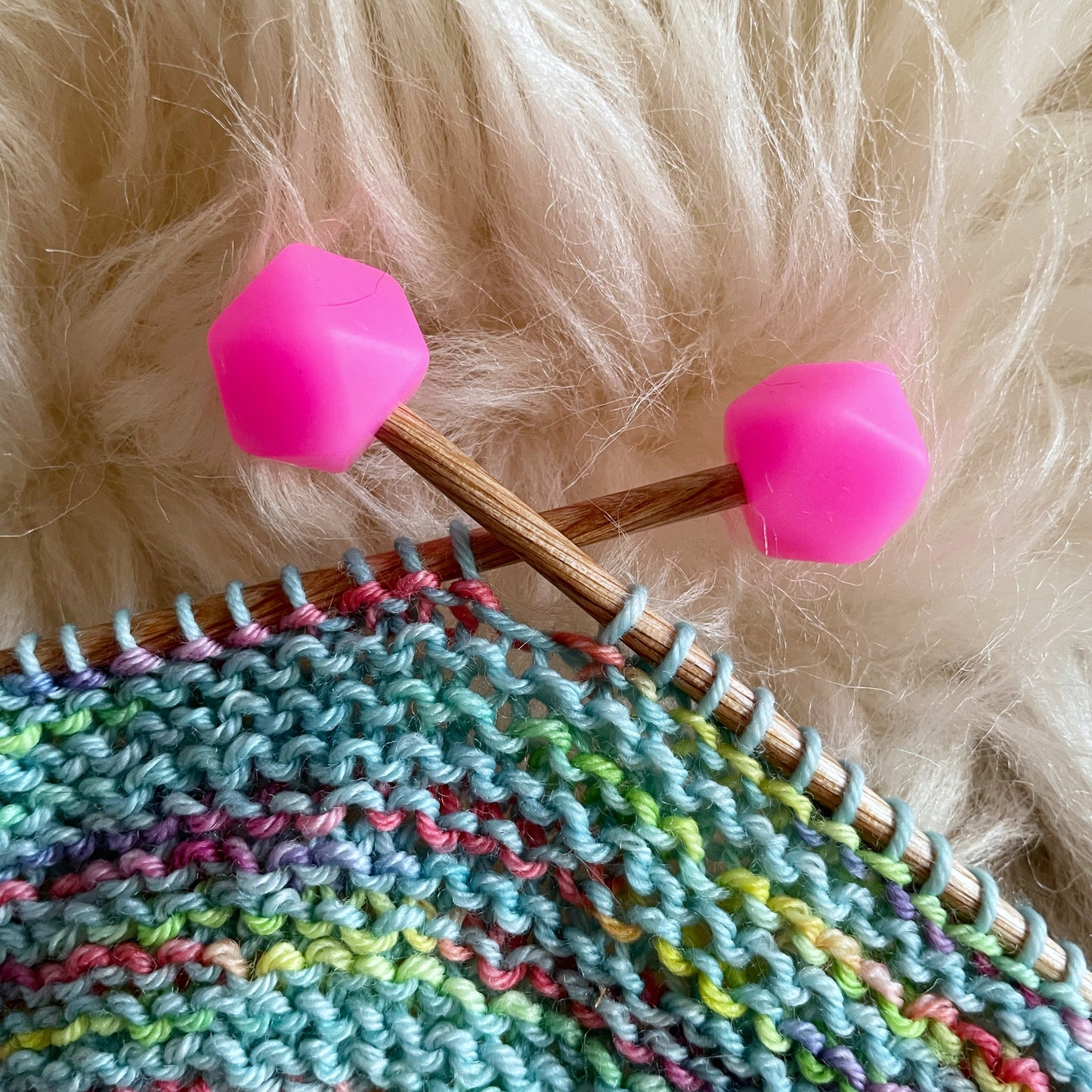 Neon Glow-in-the-Dark Hexagon Stitch Stoppers