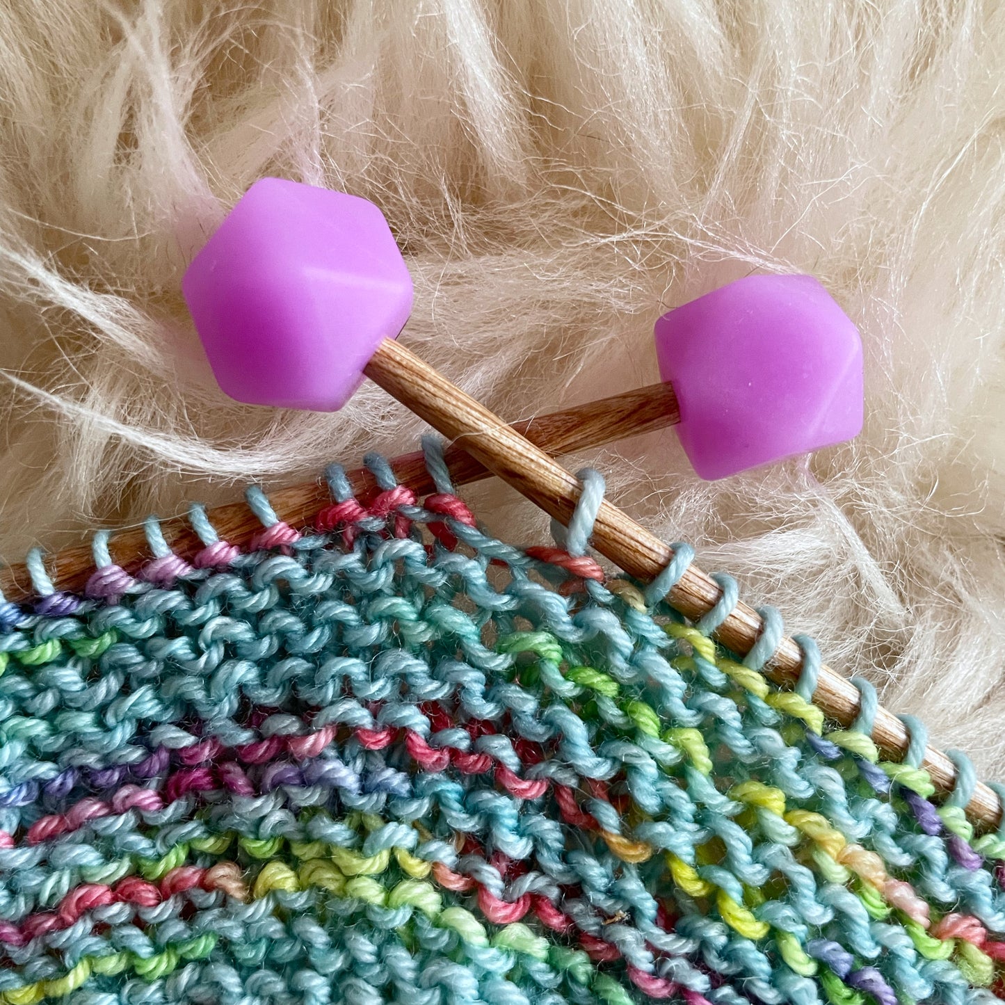 Neon Glow-in-the-Dark Hexagon Stitch Stoppers