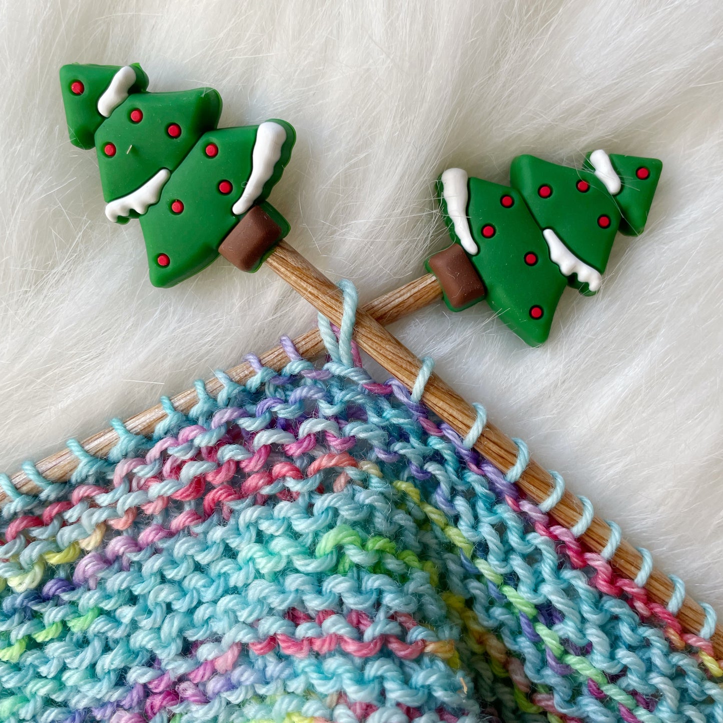 Snowy Trees Stitch Stoppers
