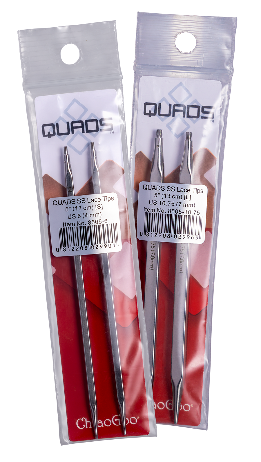 Chiaogoo QUADS Interchangeable Knitting Needle Tips - 4”