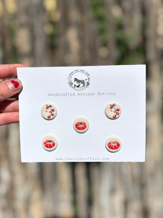 Tomato Ceramic Buttons