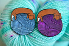 Yarn Dachshund Enamel Pin