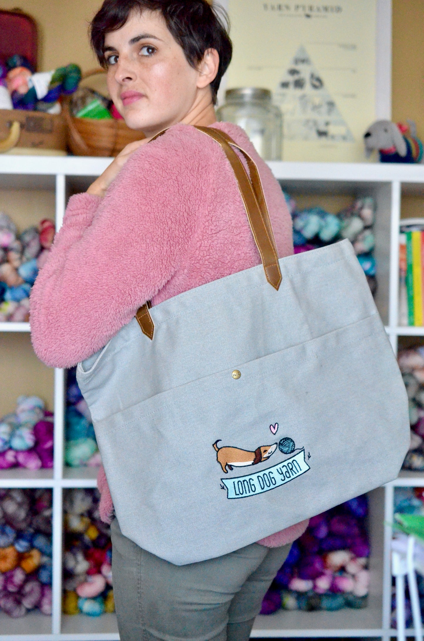 Long Dog Yarn Logo Tote Bag