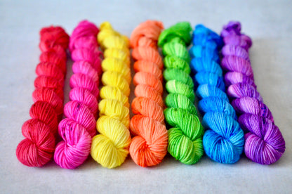 Rainbow Brights Mini Skein Set [bounce sock]